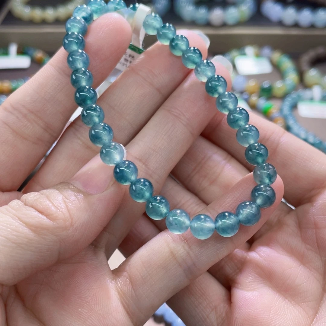 未镶嵌手链翡翠蓝花