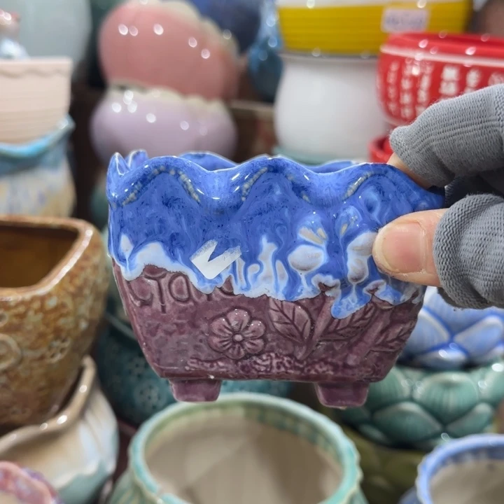 凑9米包邮，有孔，陶瓷花盆