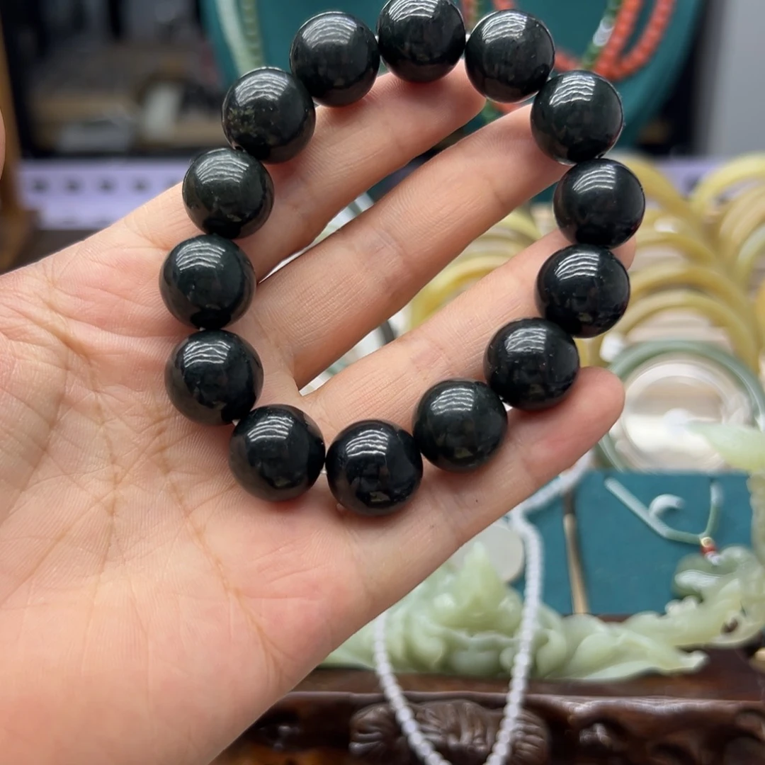 手串未镶嵌和田玉青玉卡16