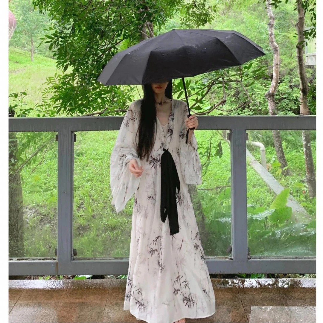 2025夏季重工设计感重工提花印花连衣裙长裙+吊带裙两件套装