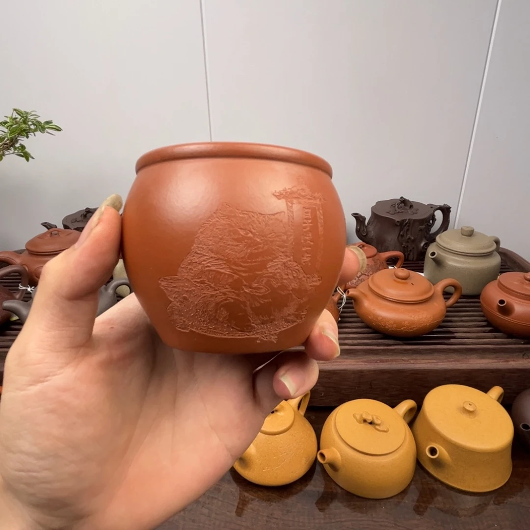 紫砂茶宠猫杯主人杯