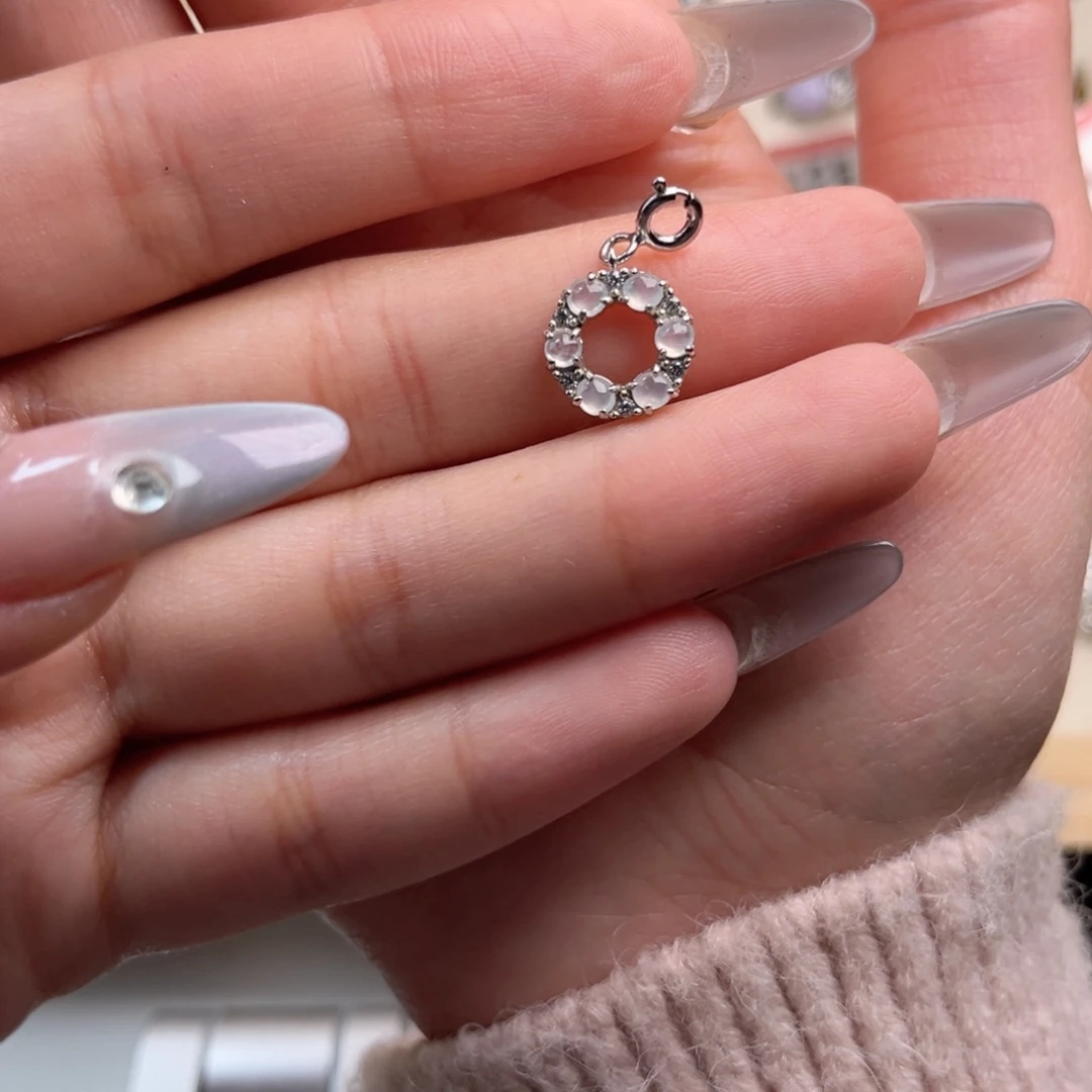 翡翠颈饰银S925镶嵌756685