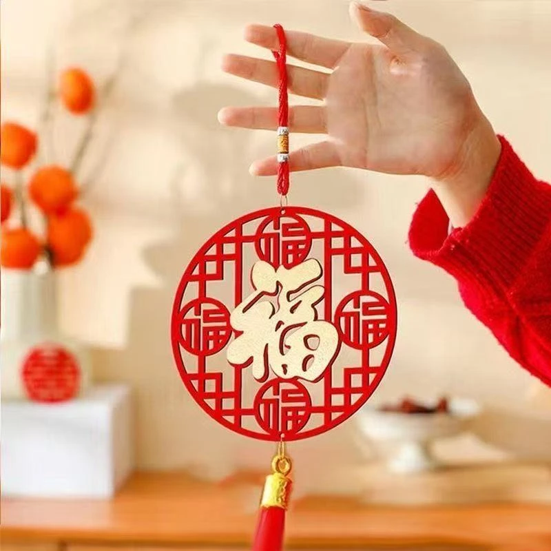 新年小金福字挂件客厅玄关入户门挂饰乔迁新居挂饰