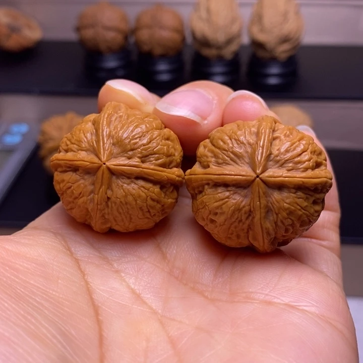 把件文玩核桃门墩四楞43