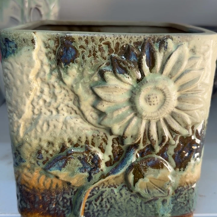 紫砂花盆口19高19，111111