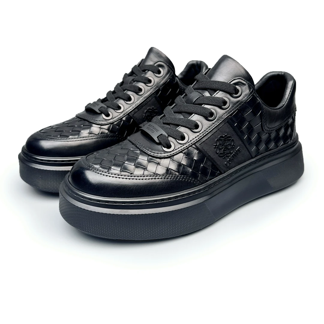 BIEUBRAYR/【新款上新】编织牛皮高品质轻奢男鞋时尚百搭柔软