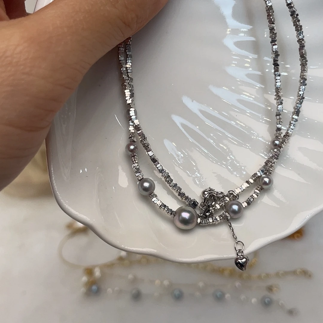 海水珍珠颈饰银S925镶嵌