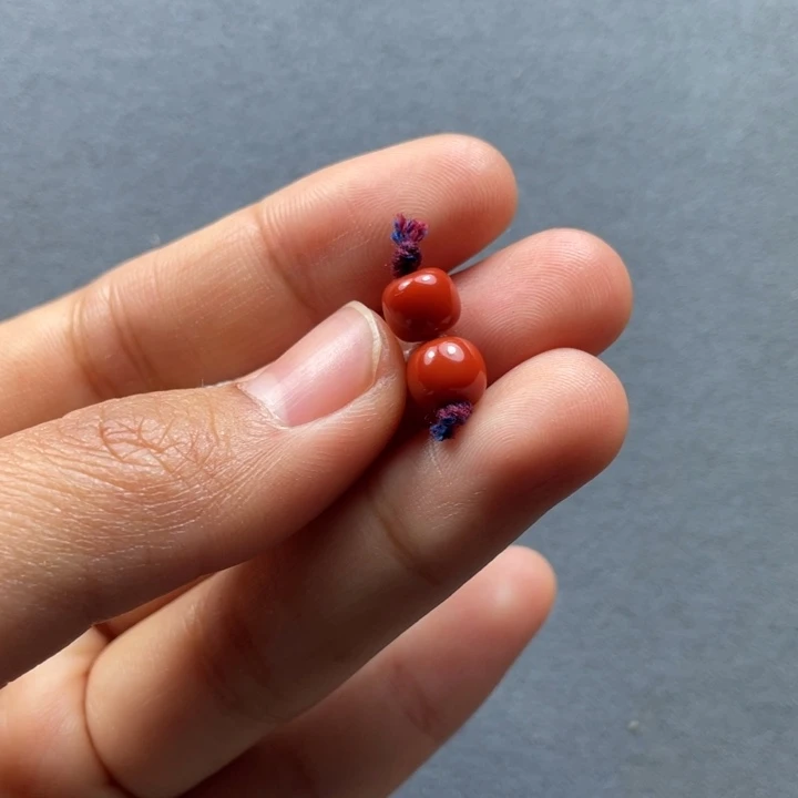 南红玛瑙配饰未镶嵌鹤*红6.8mm