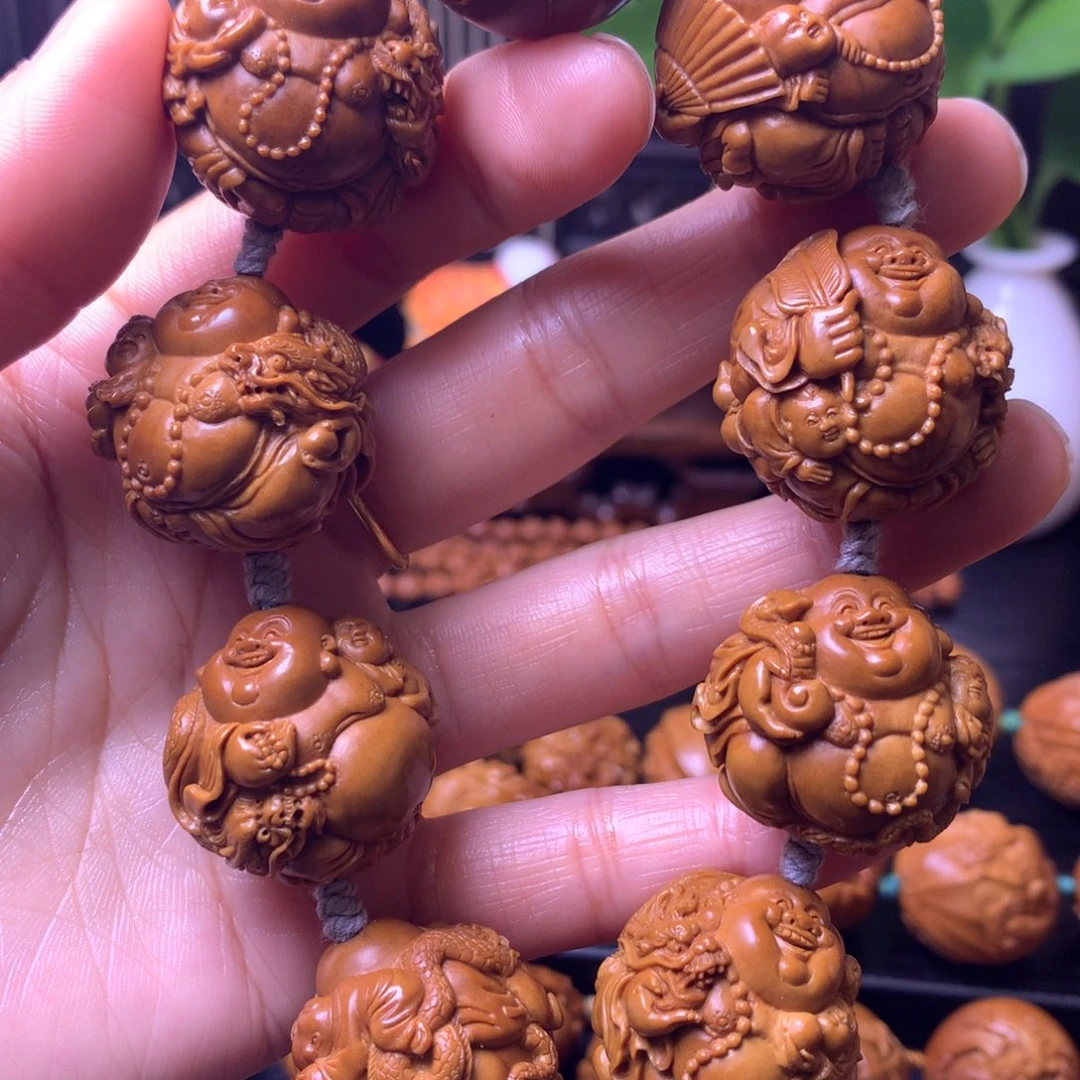 手串/手链橄榄核龙童子弥勒27尺寸