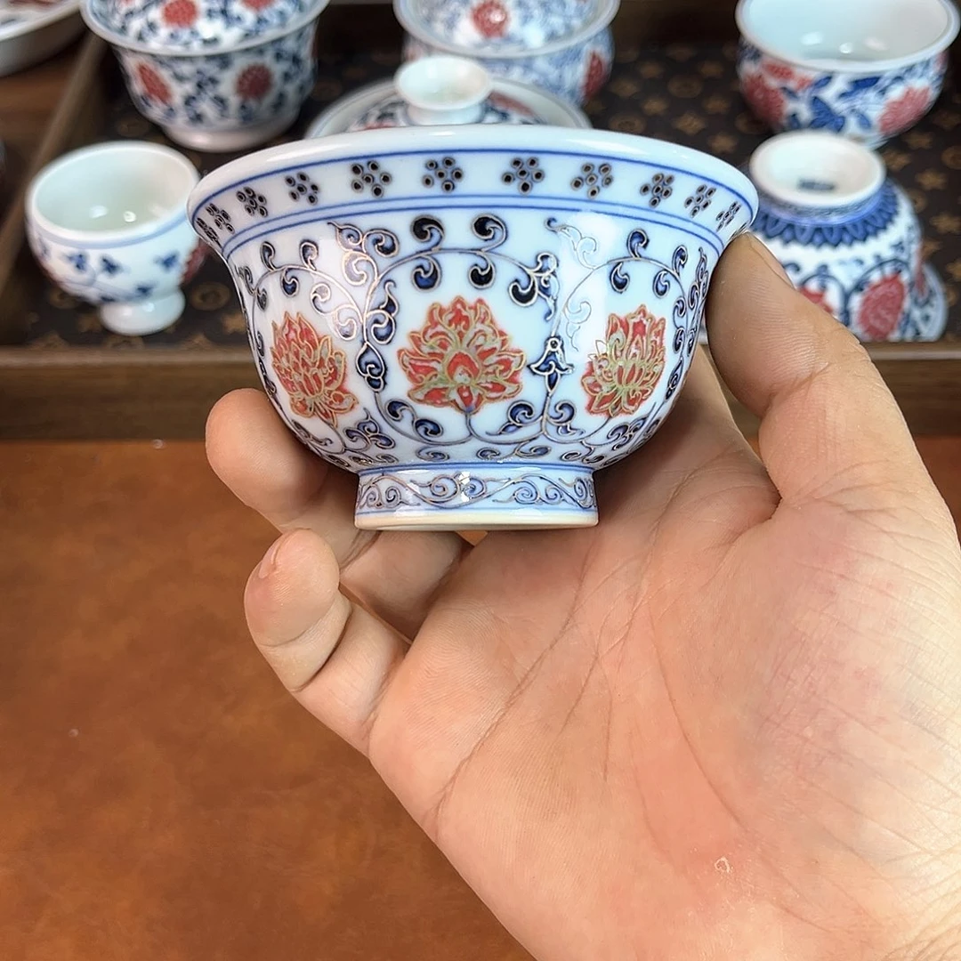 微瑕景德镇手绘茶具陶瓷
