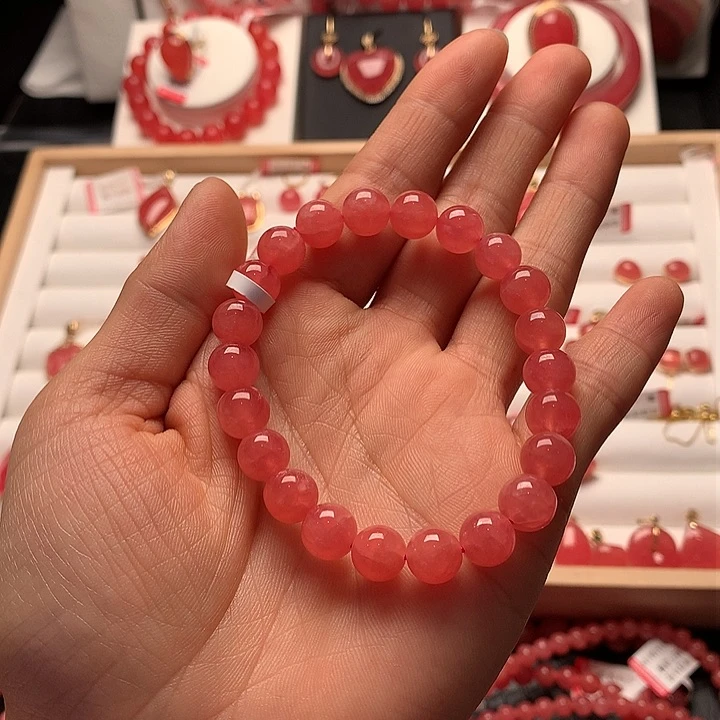 菱锰矿（红纹石）手绳未镶嵌