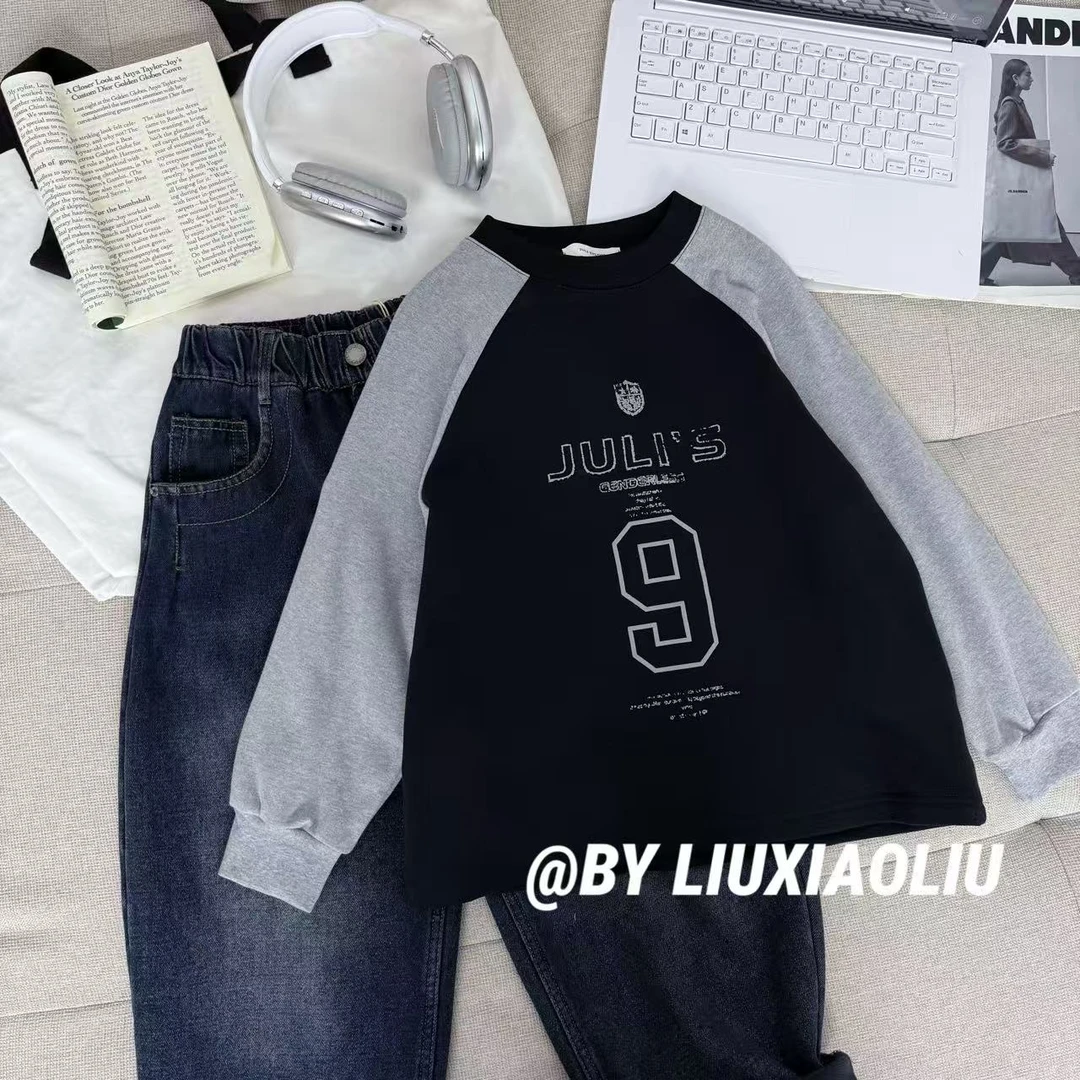 【现货】杭州六小六正版BY LIUXIAOLIU秋冬季儿童加绒卫衣17887