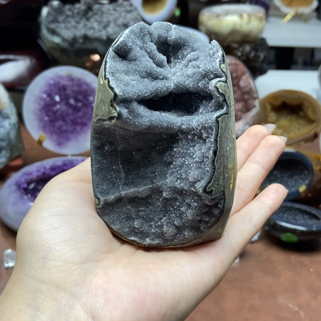 紫晶摆件未镶嵌水晶