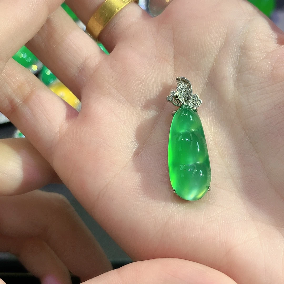 银S925镶嵌颈饰玛瑙/玉髓刺***光