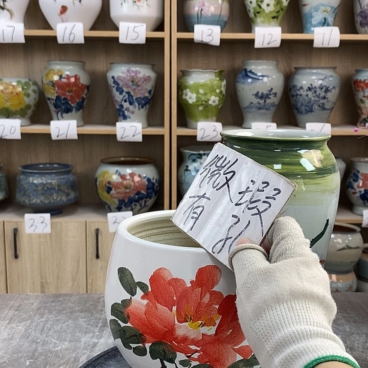 缸3xc景德镇陶瓷花盆