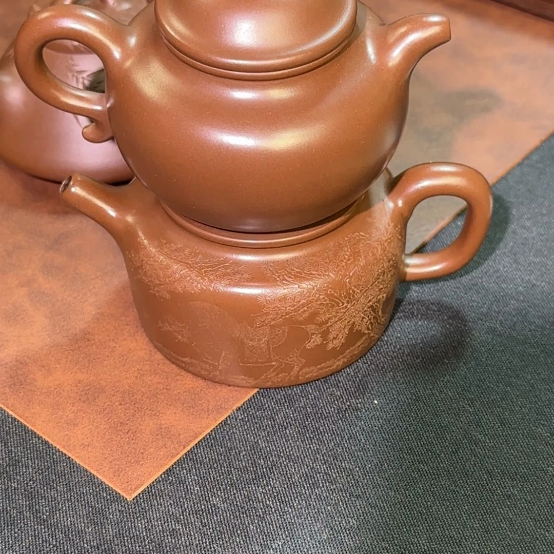 阿***秋茶壶紫砂一对全手工
