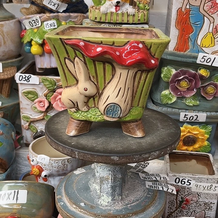 粗陶材质多肉花盆