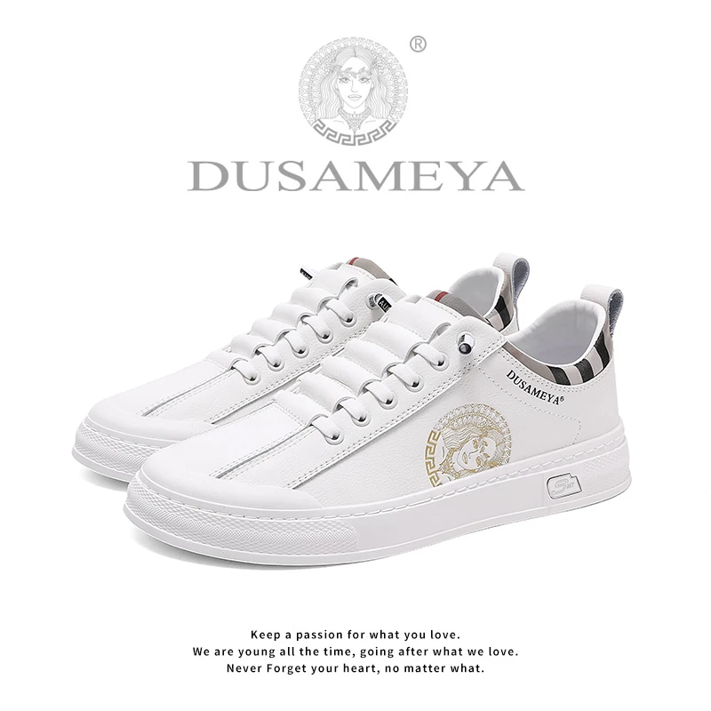 DUSAMEYA/杜莎米娅轻奢男鞋秋季男士防滑休闲百搭潮鞋高品质板鞋