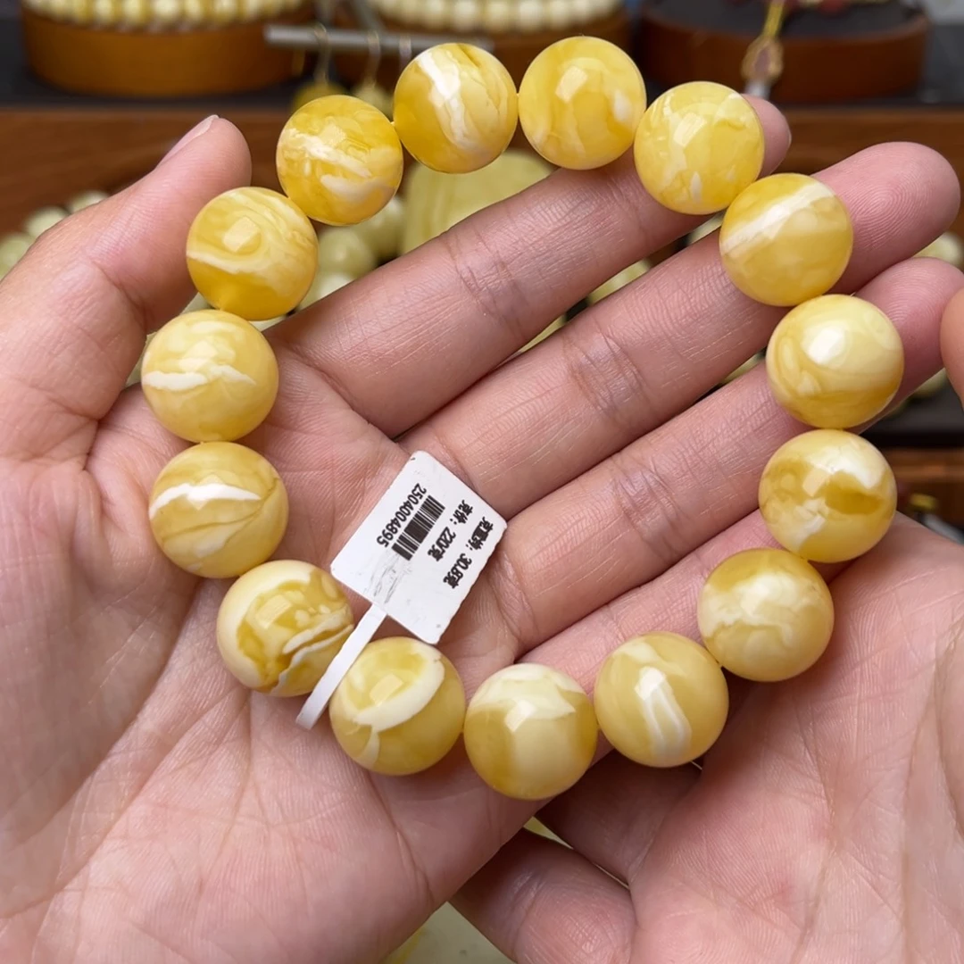 手串蜜蜡未镶嵌15+圆珠手串