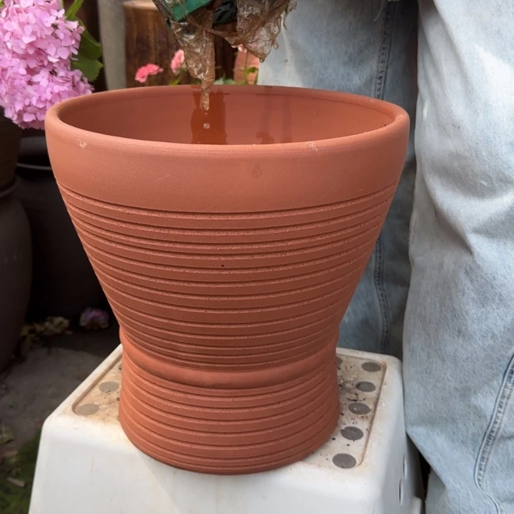 紫砂花盆口30高30宜兴紫砂