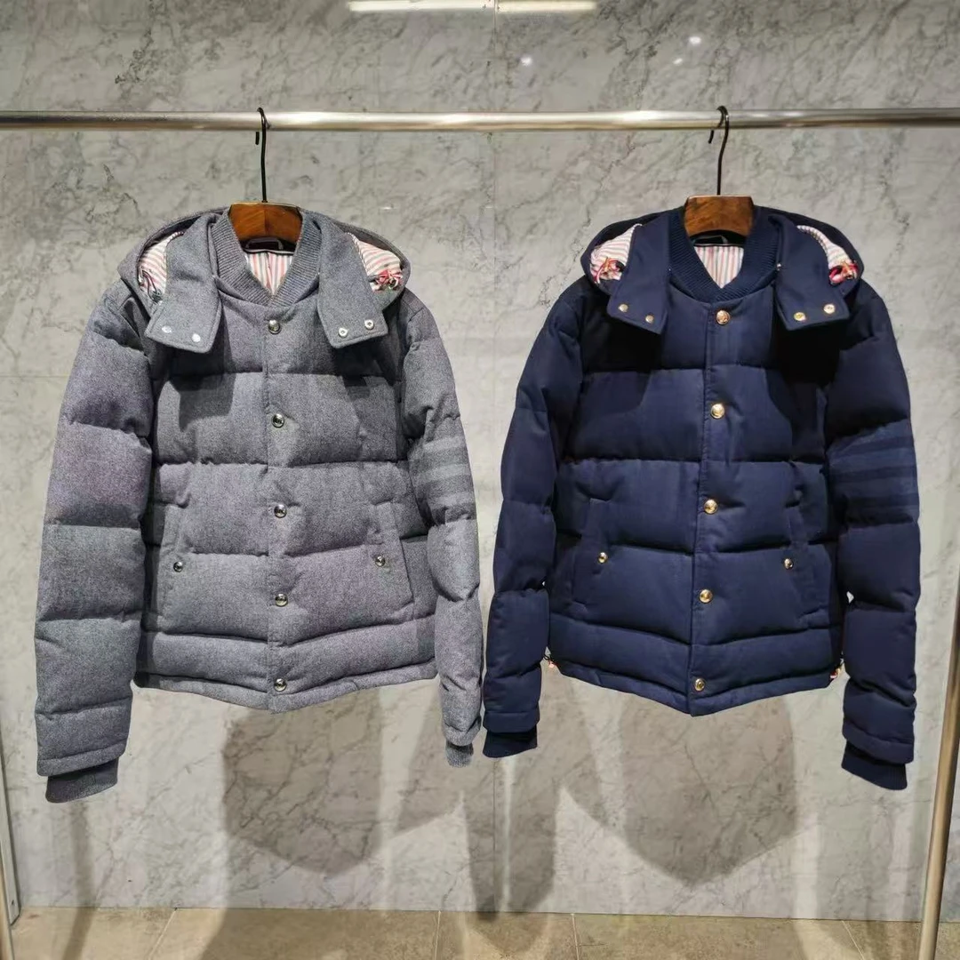 【蓉蓉】【男女同款】2024新款四条纹鸭绒羊毛保暖外套NBYRTB416