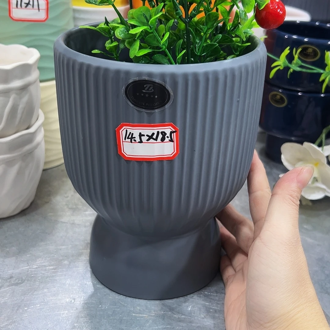 外贸尾单陶瓷花盆凑10米包邮