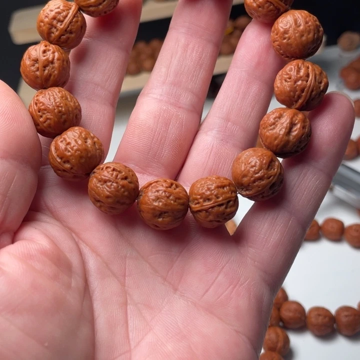 ⁸***⁴桃核手串小核桃手串尺寸16