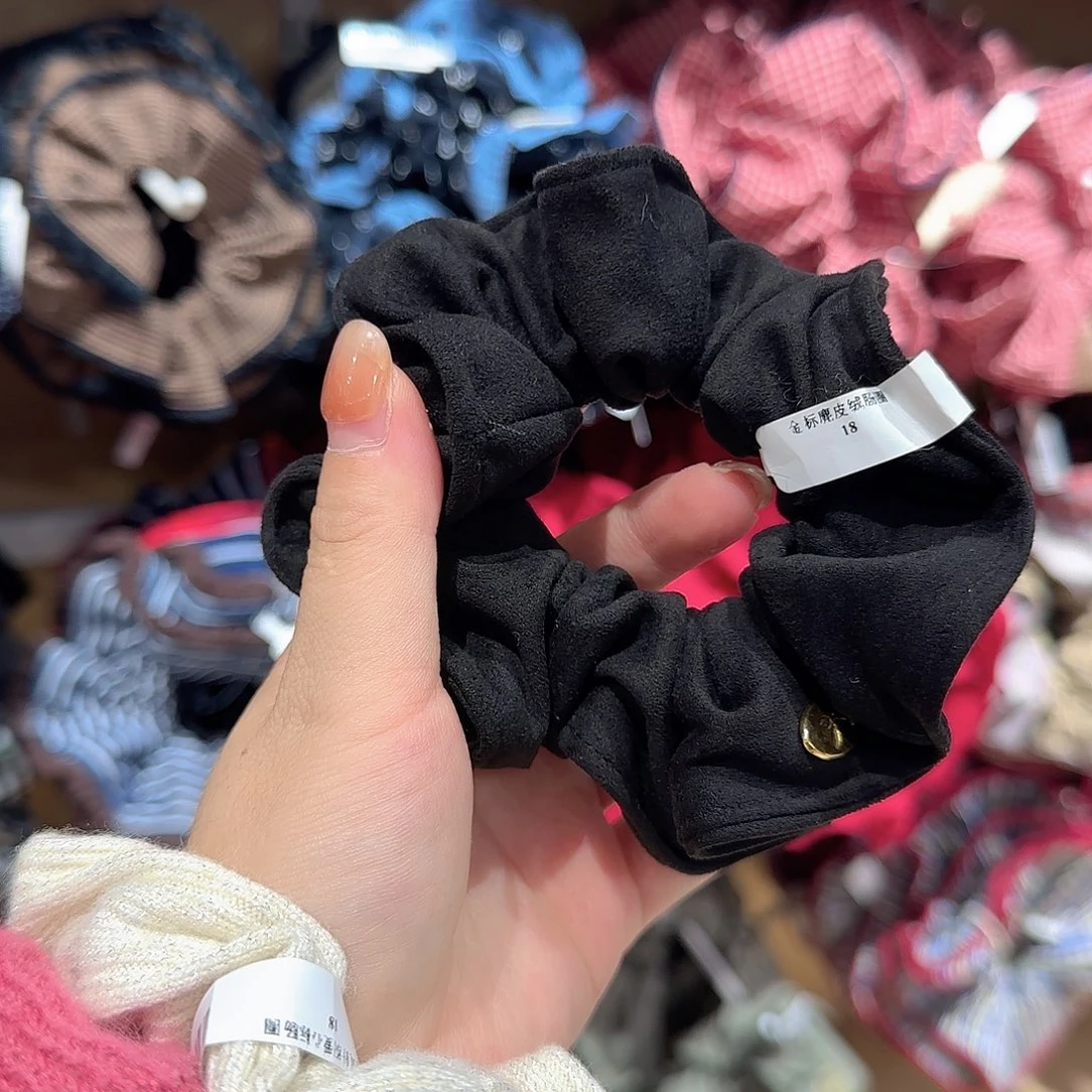 非金属皮质纯色发圈