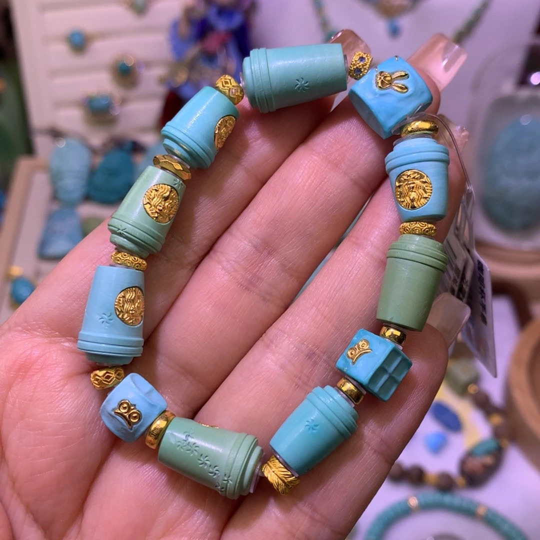 绿松石珠宝奇石未镶嵌咖啡杯