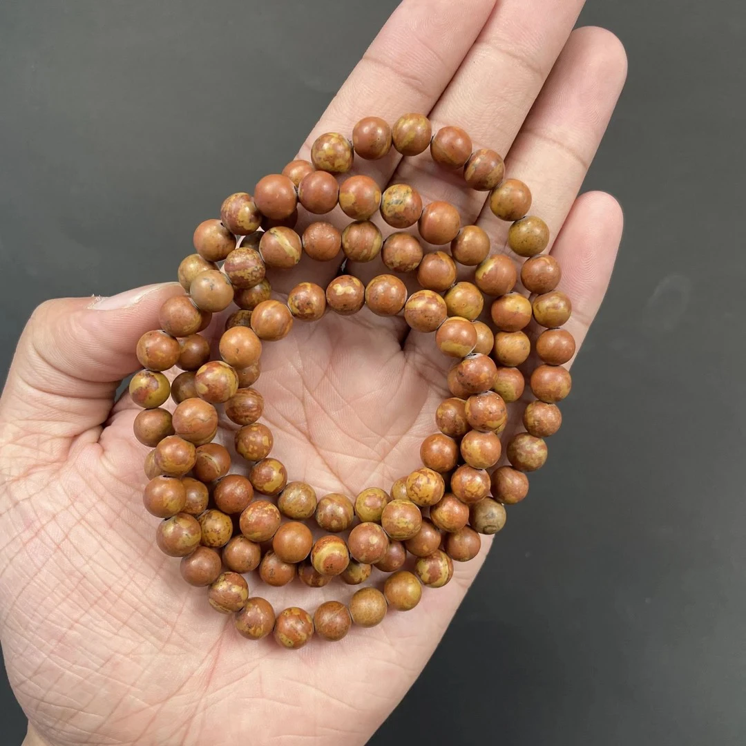 泗滨砭石精品108颗素圈手串刮疗板