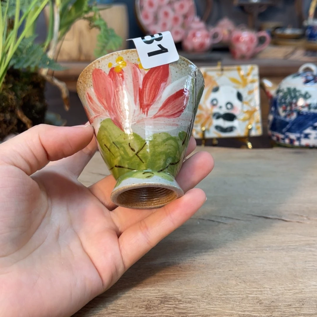壶素浅陶瓷手工手绘