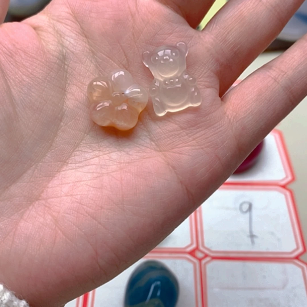 【闪购商品】玛瑙/玉髓珠宝半成品合金小*儿