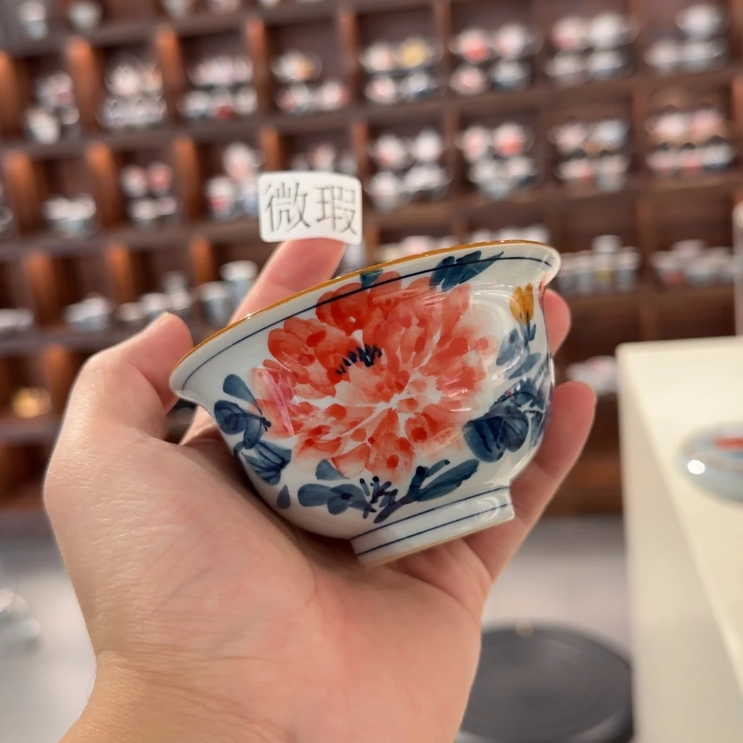 釉下彩纯手绘微瑕