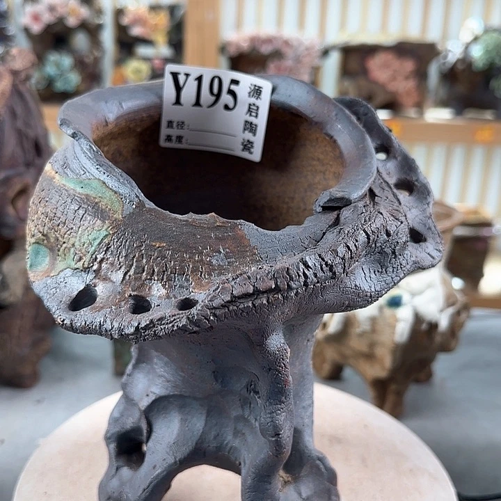 紫砂花盆景德镇陶瓷花盆195