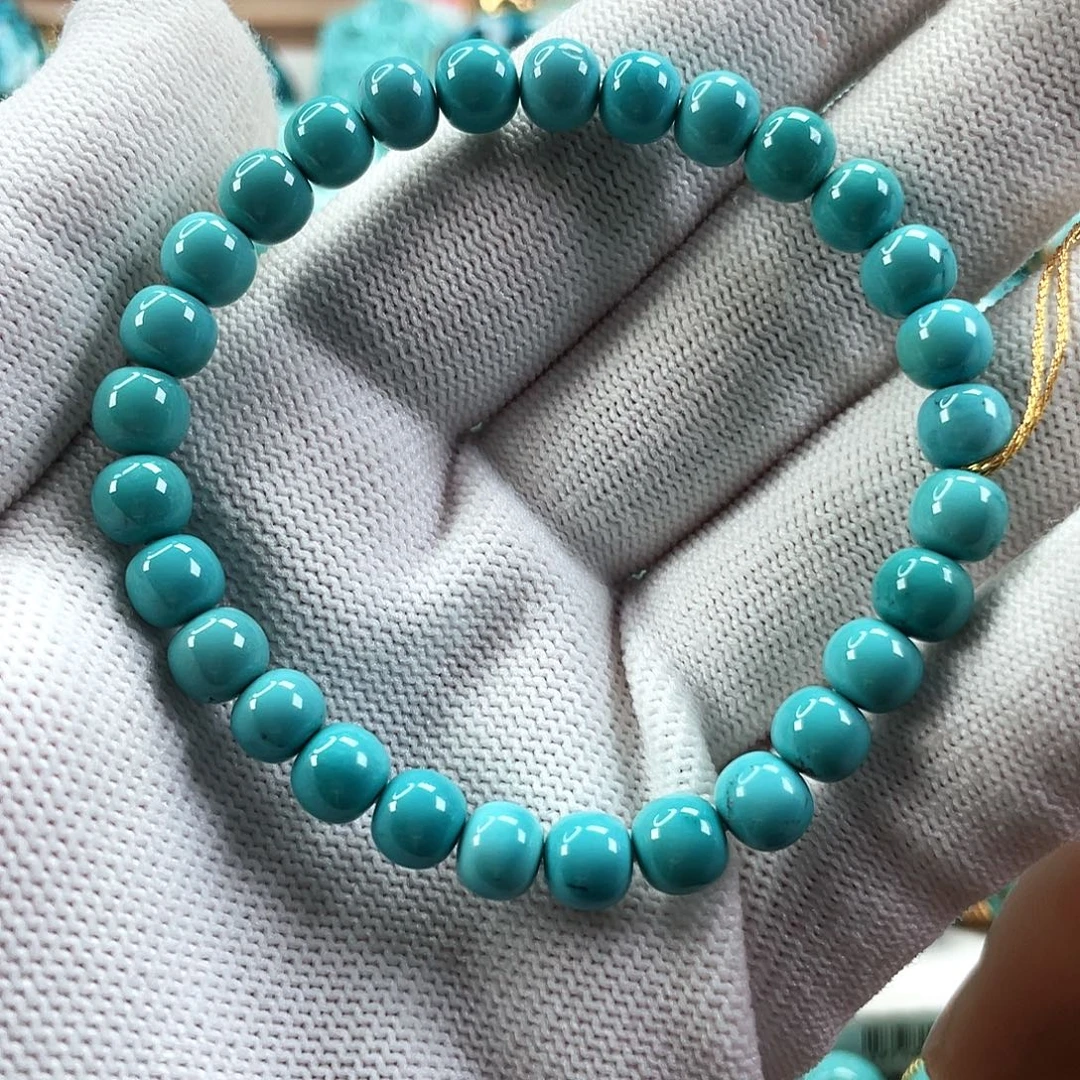 绿松石未镶嵌车挂直径6.8