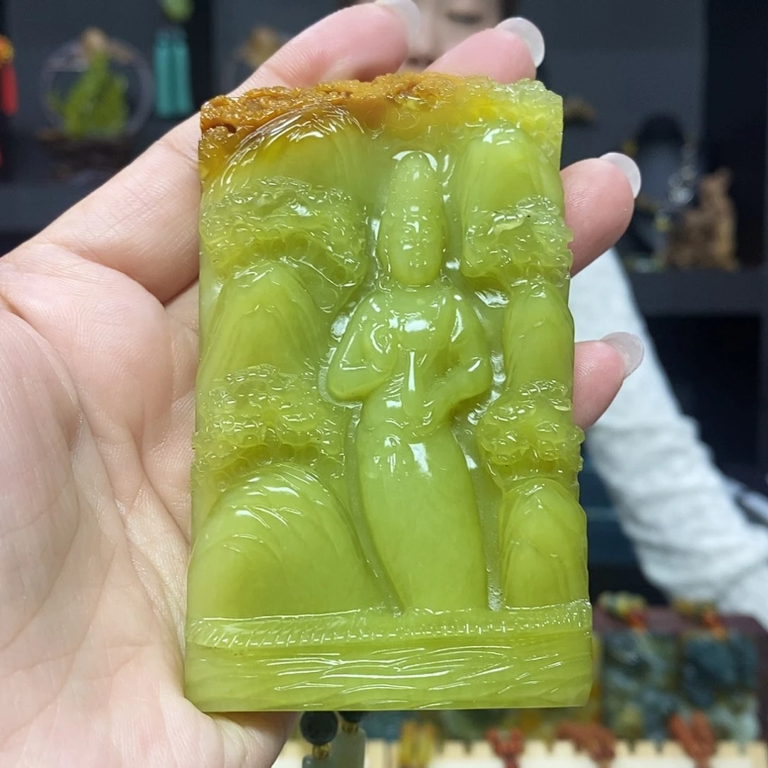 未镶嵌岫玉挂件吊坠项链