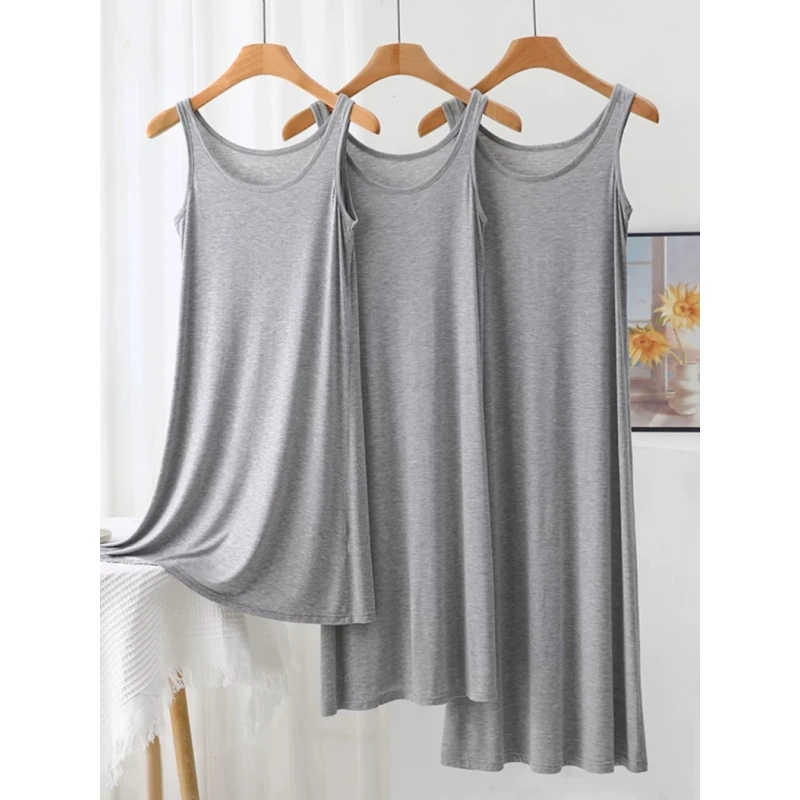 夏季莫代尔吊带连衣裙女内搭打底裙薄款睡裙背心裙长裙a字裙子ins