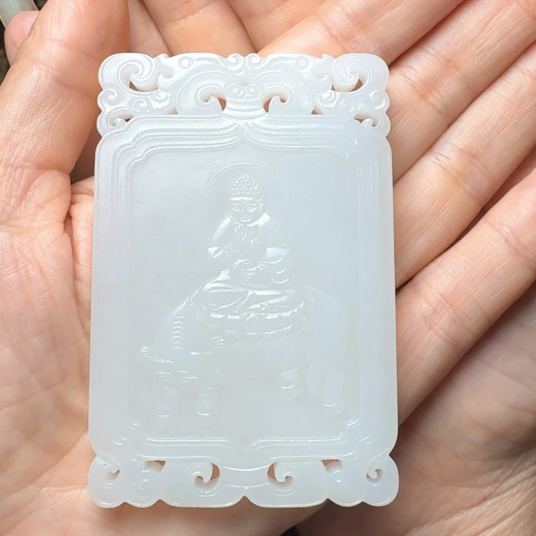 用***3和田玉未镶嵌挂件