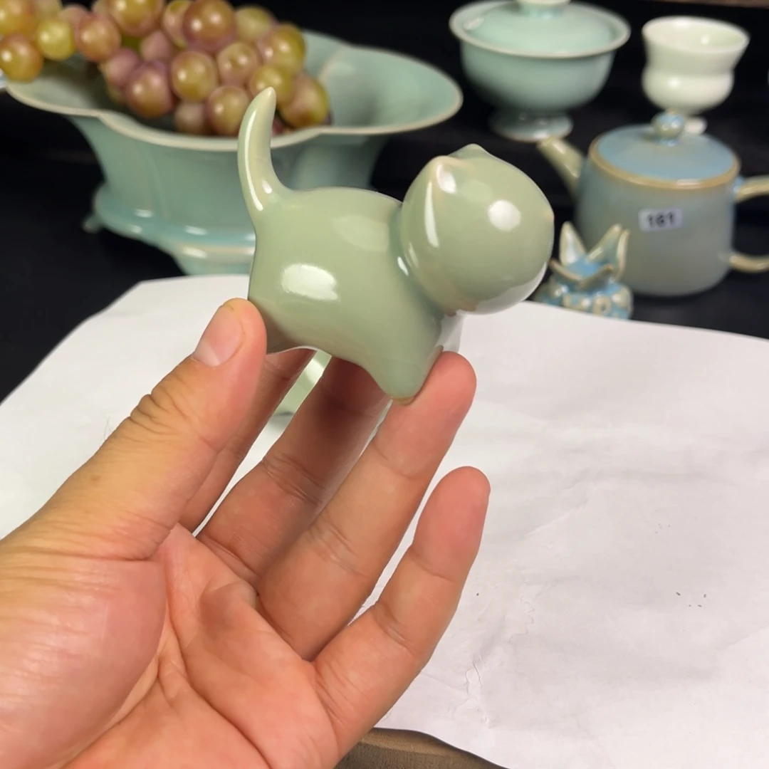【闪购商品】小猫摆件汝瓷仿古
