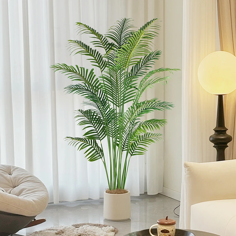 高端轻奢散尾葵仿真绿植植物造景室内装饰客厅大型落地摆件假盆栽