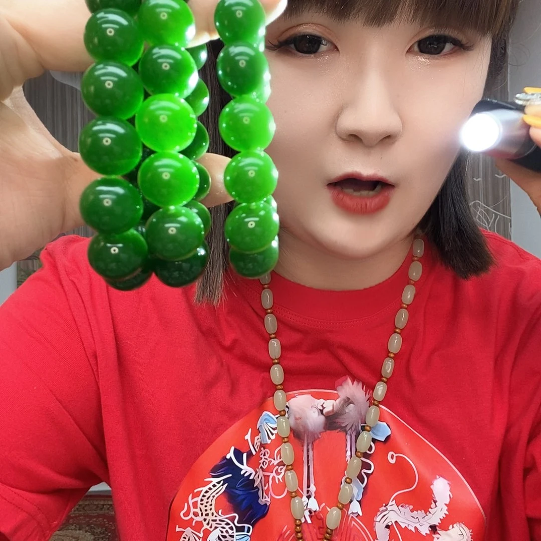 未镶嵌蛇纹石玉手链