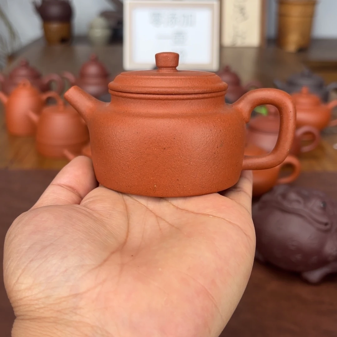 茶壶紫砂德钟150毫升零添加大红泥一物一检测