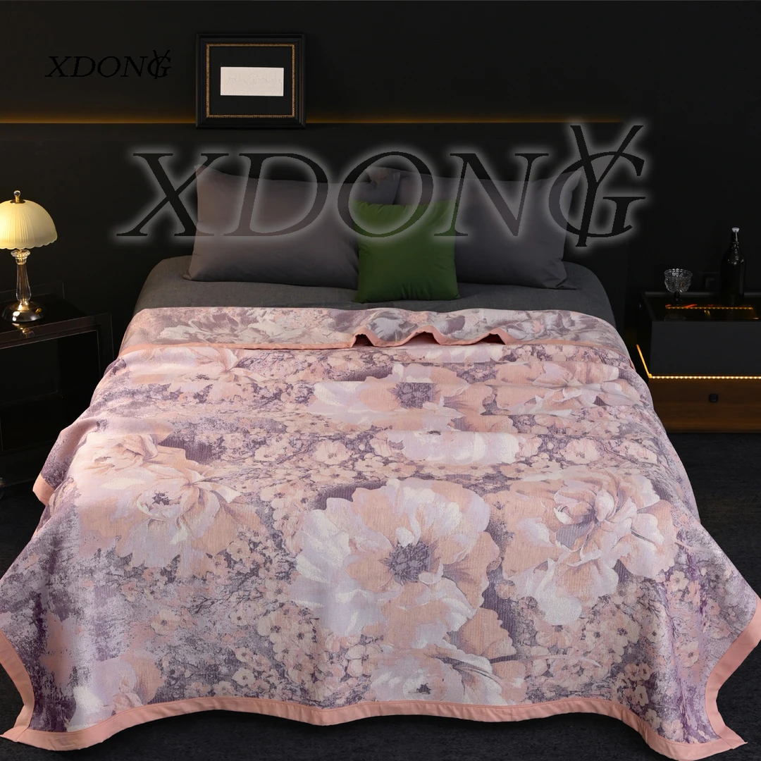 XDONGY（冬云家纺）200*230苏杭水墨缎轻奢 油彩繁花 床盖