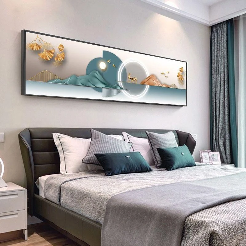 【前程似锦】现代简约卧室装饰画温馨主卧床头挂画风高档客厅壁画