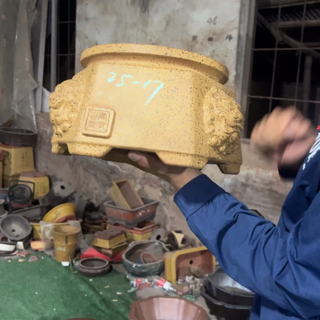 东***空紫砂花盆紫砂艺术