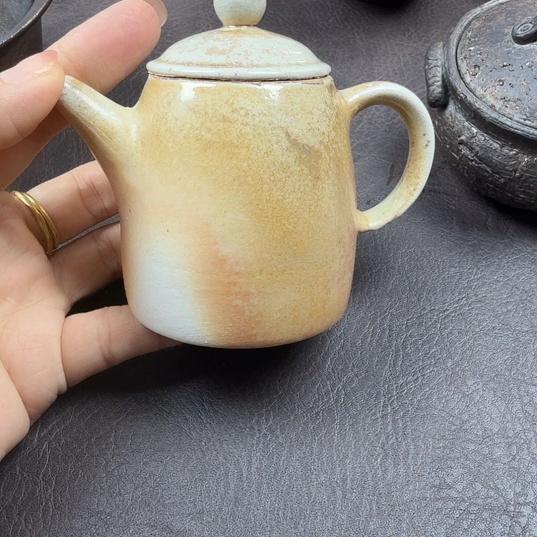 手工手作柴烧直筒壶