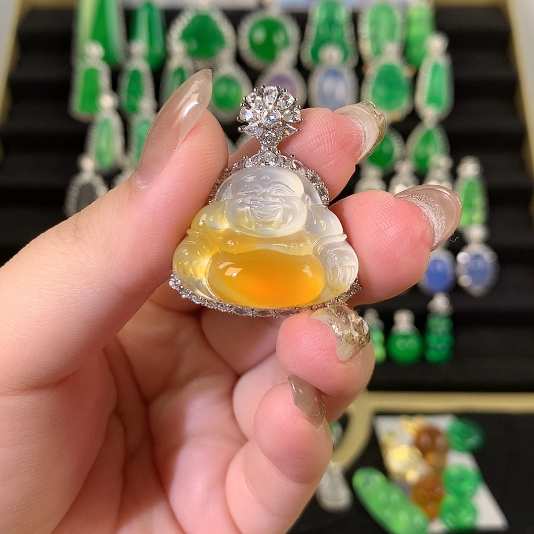 玛瑙/玉髓银S925镶嵌颈饰