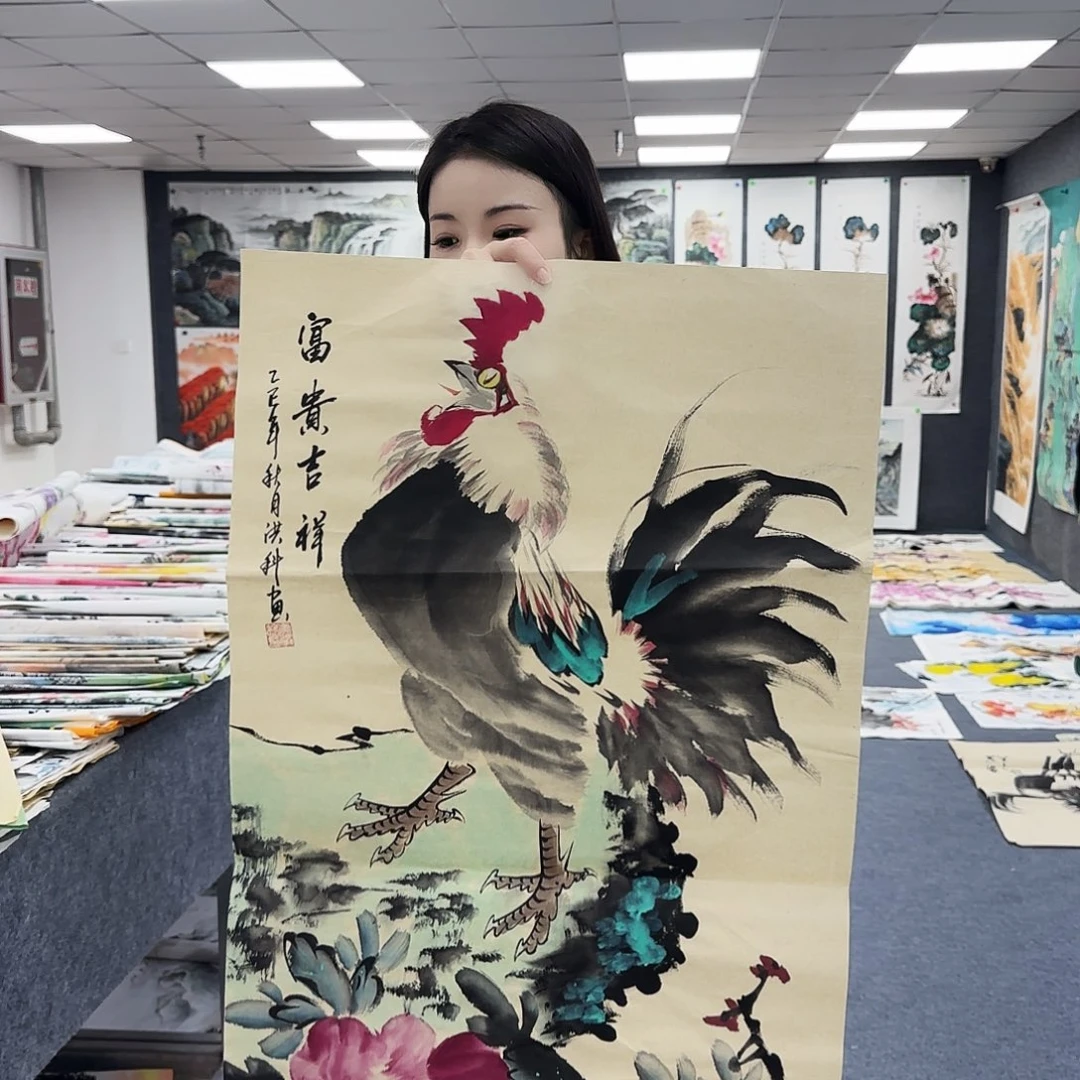 国画作品小姐姐放漏中