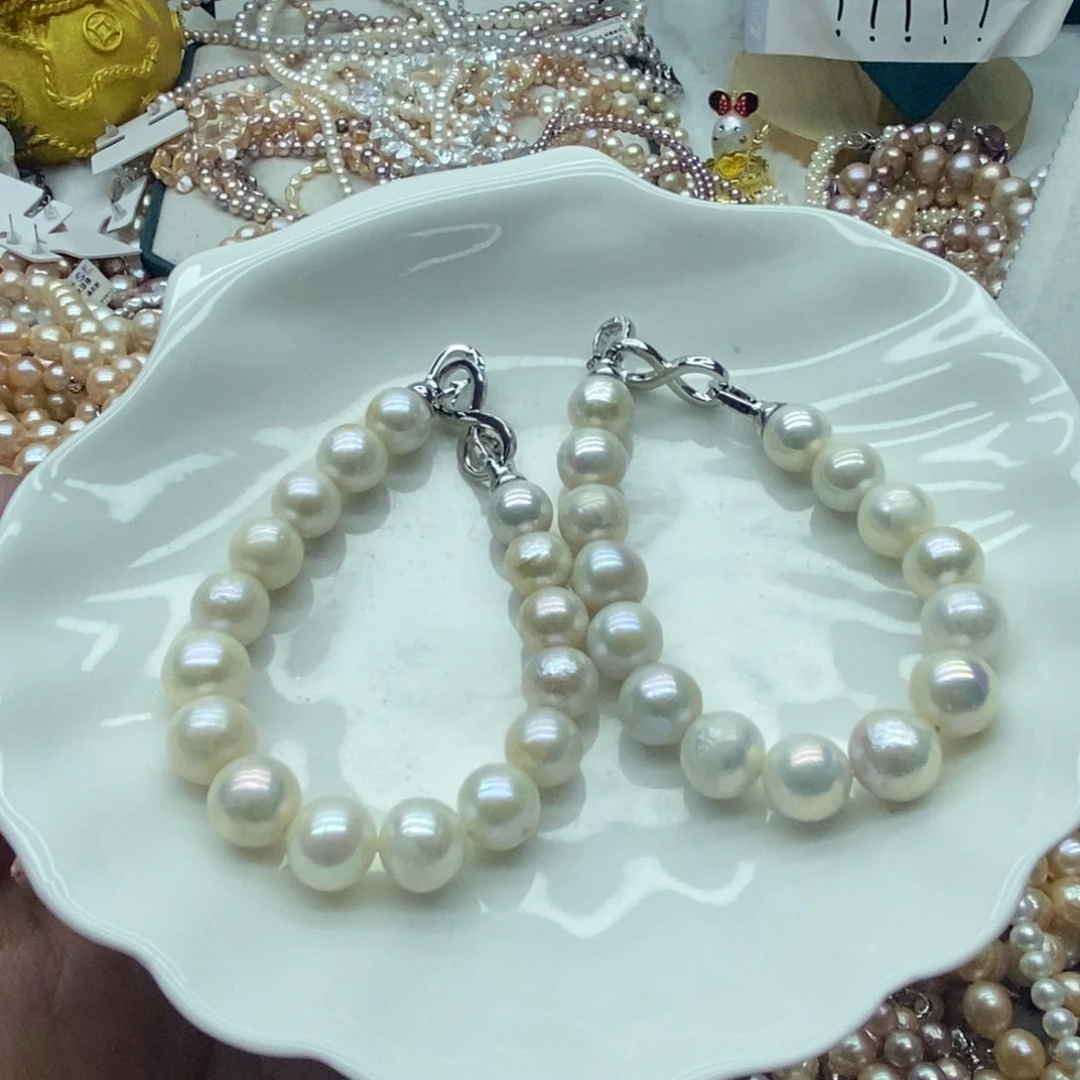 银S925镶嵌淡水珍珠天然淡水珍珠无人工干预18