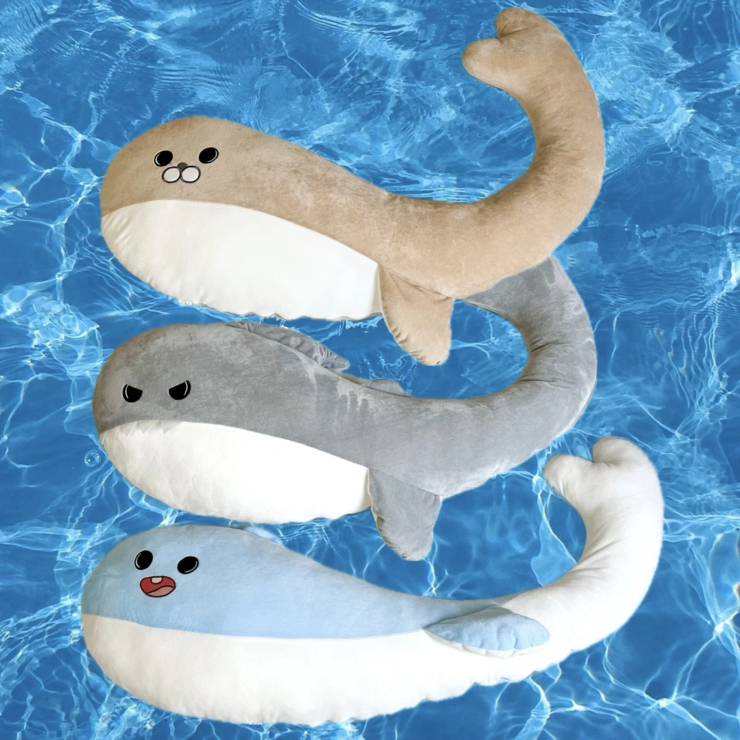 海豚/海豹/鲸鱼毛绒玩具大号睡觉抱枕